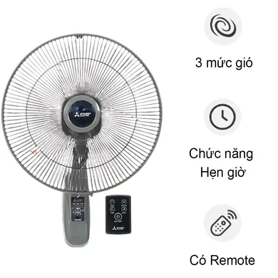 Quạt treo Mitsubishi W16-RA CY-GY- Xám Đậm