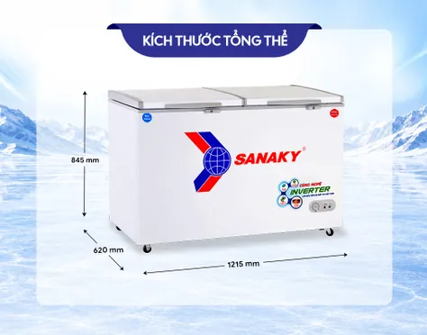 Tủ Đông Mát Sanaky Inverter 260 Lít VH-3699W3 1