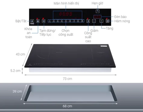 Bếp Từ Hồng Ngoại Đôi Pramie PRMY-2108 - Malaysia 10