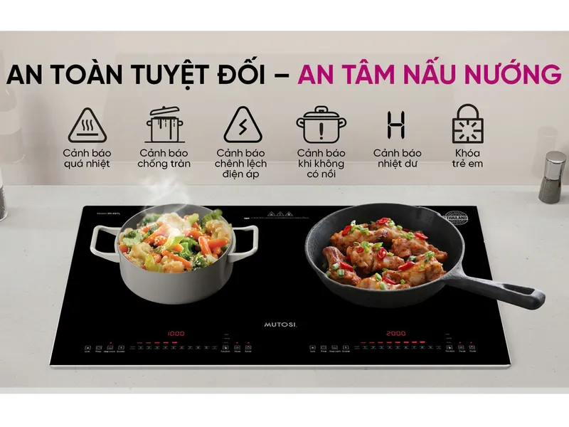 Bếp Từ Đôi Mutosi MI-68TL - Xuất Xứ Thái Lan
