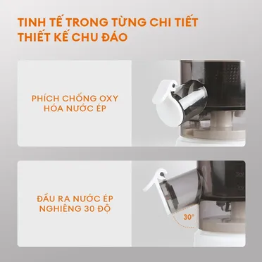 Máy Ép Chậm Gaabor FP1M-WH01A 6