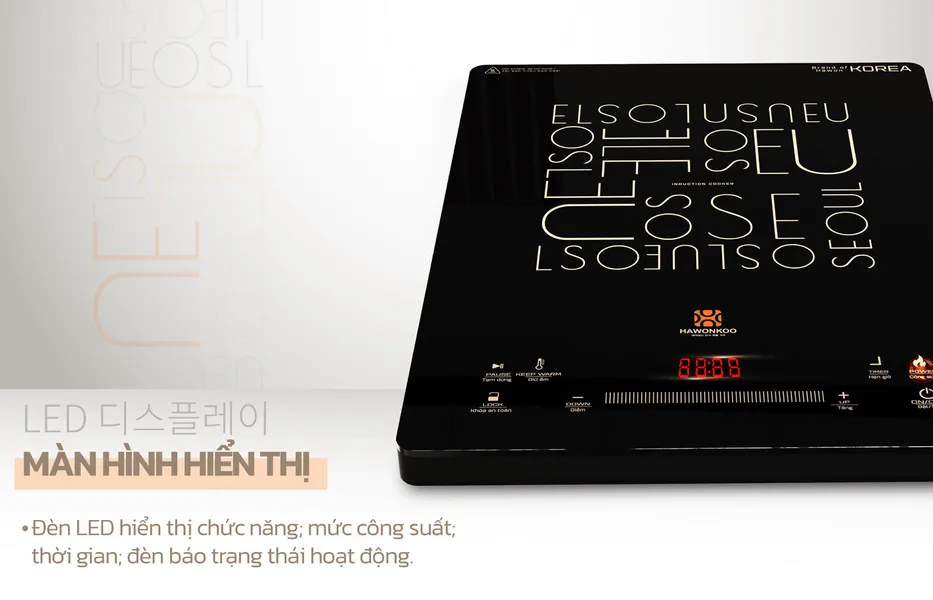 Bếp Điện Từ Đơn Kèm Nồi Lẩu Hawonkoo SEOUL-CEH-109-I