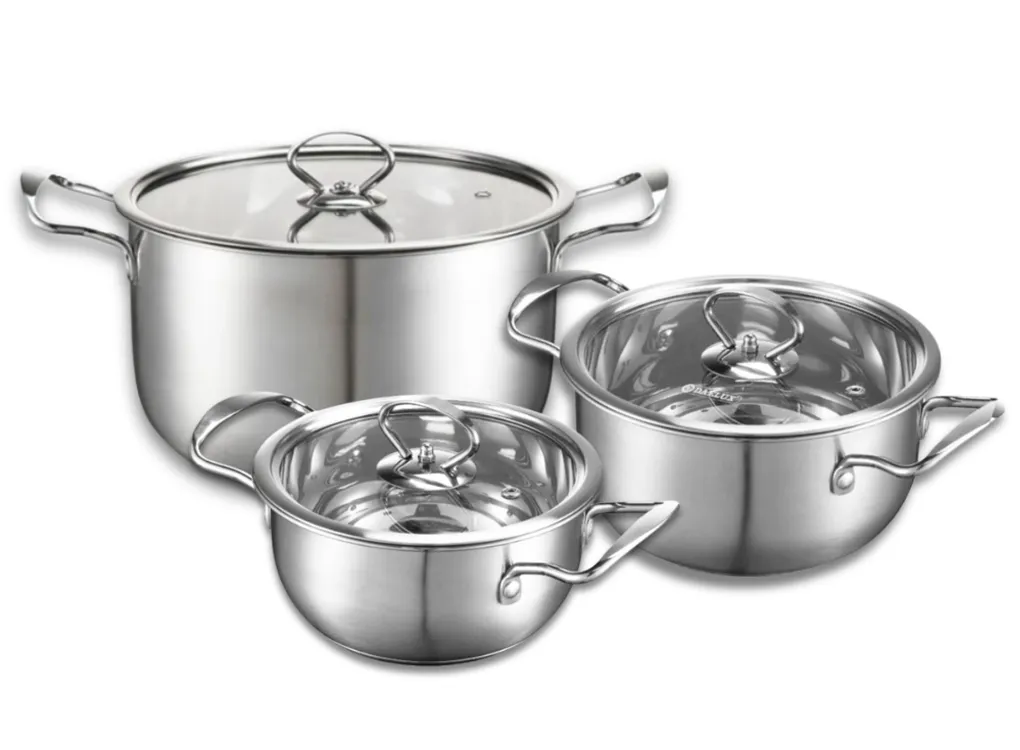 Bộ 3 Nồi Inox 304 Đ&aacute;y Từ 5 Lớp DXSP-GS3