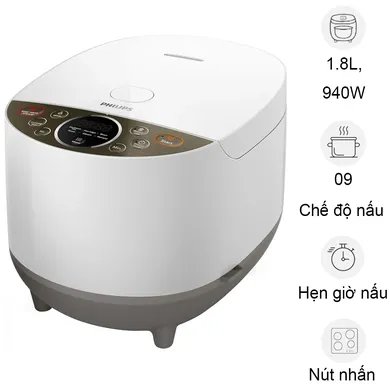 Nồi Cơm Điện Philips HD4515 1.8 Lít