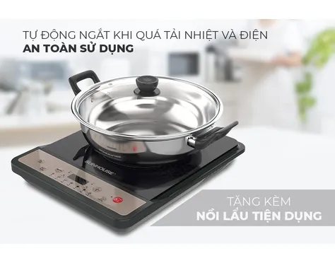 Bếp từ đơn Sunhouse SHD6160 1800W (Tặng Kèm Nồi) 7