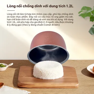 Nồi Cơm Điện Nắp Gài Comet CM8002 3