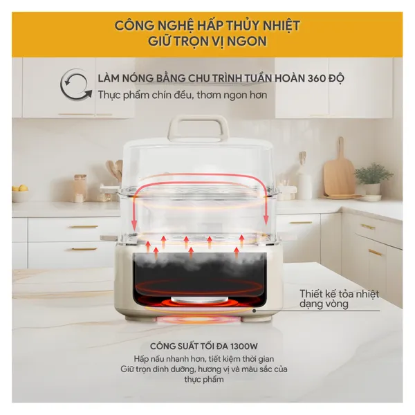 Nồi Hấp Đa Năng BlueStone MPB-7238 17 Lít