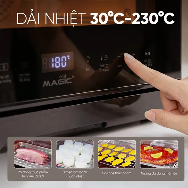 Nồi Chiên Không Dầu Kết Hợp Hấp Cao Cấp Magic Eco S-23