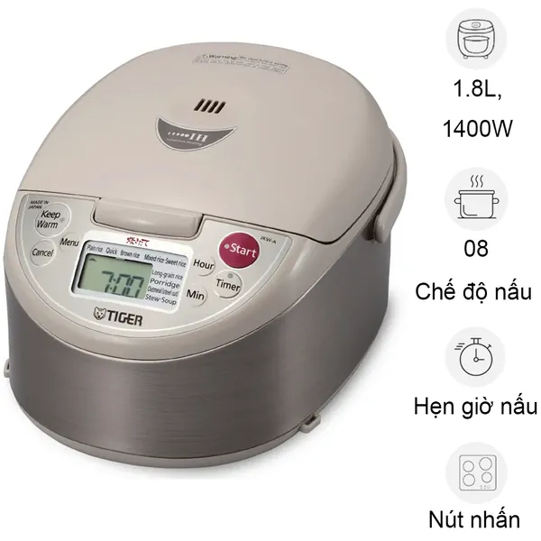 Nồi Cơm Điện Cao Tần Tiger JKW-A18W-CU - Nhật Bản
