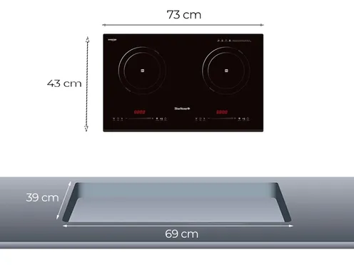 Bếp Từ Đôi BlueStone ICB-6825 5000W 8