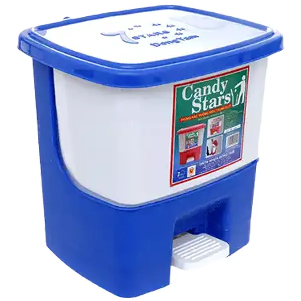 Thùng Rác Candy Vuông Trung 9L- Đồng Tâm