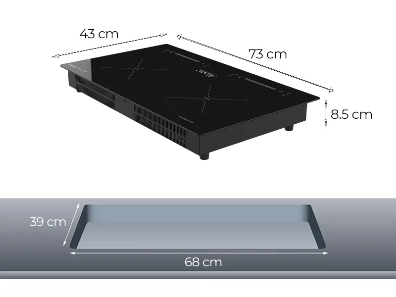 Bếp từ - hồng ngoại đôi Sunhouse Mama MMB9200MIX