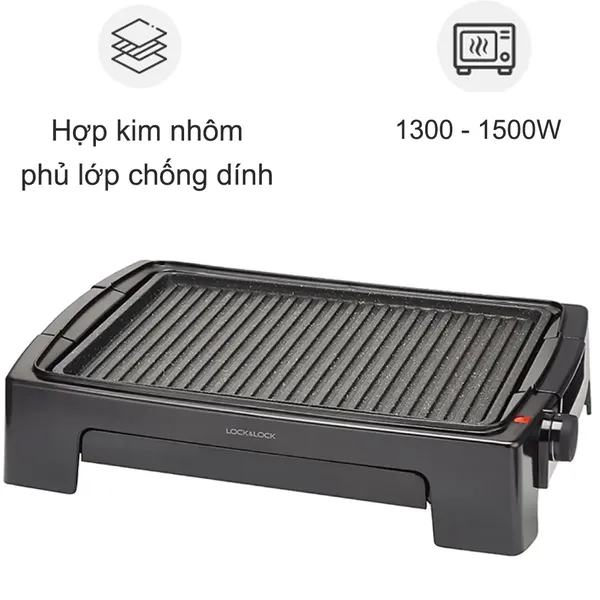 Bếp Nướng Điện LOCK&LOCK EJG221 - Đen