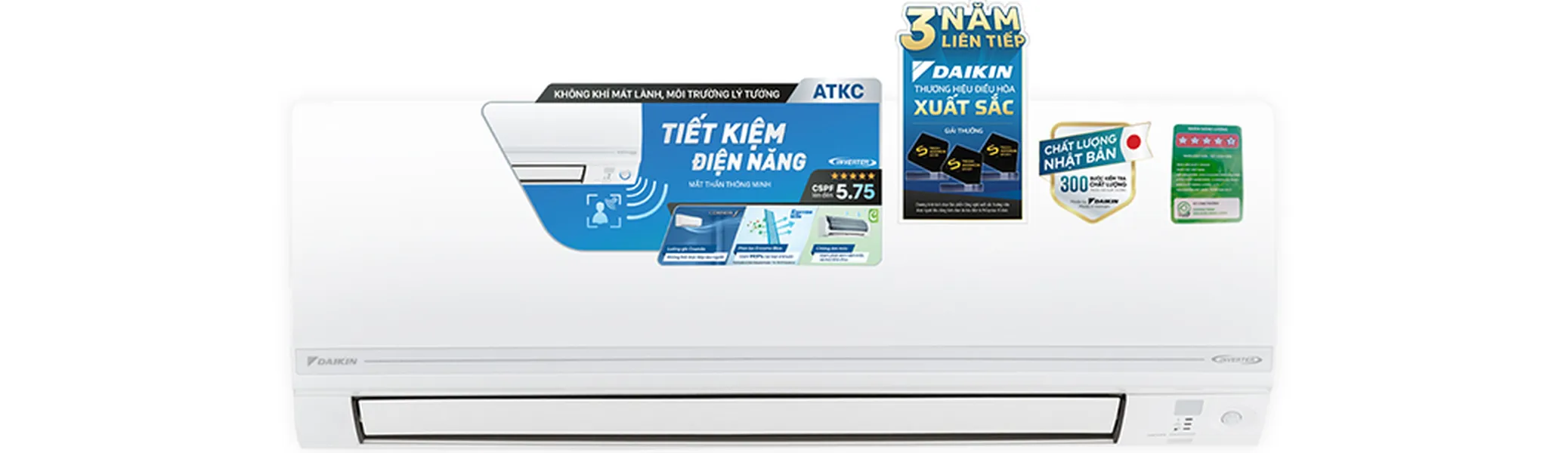 Máy lạnh Daikin Inverter 1.5 Hp ATKC35UAVMV/ARKC35UAVMV