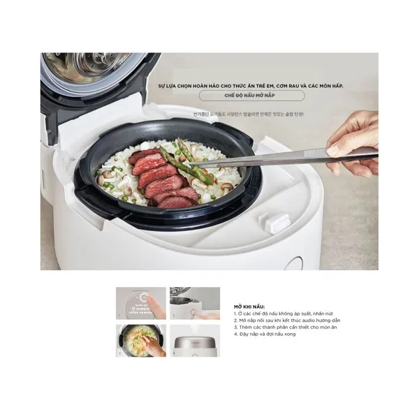 Nồi Cơm Điện Tử Áp Suất Cao Tần Cuckoo CRP-NHTR1010FP 1.8 Lít - Xuất Xứ Hàn Quốc