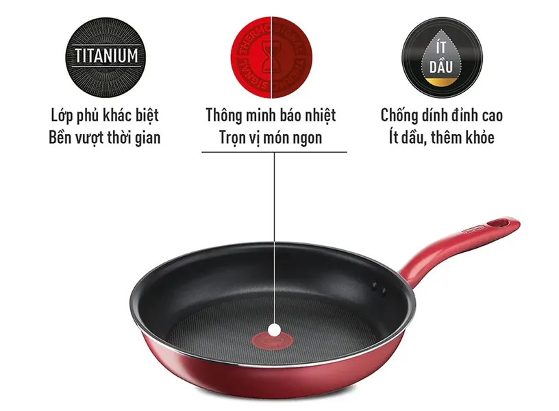 Chảo Chiên Chống Dính Đáy Từ TEFAL So Chef 28cm G1350696