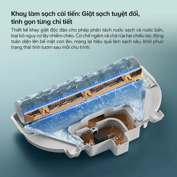 Robot Hút Bụi Roborock Curv 2 Flow Màu Trắng