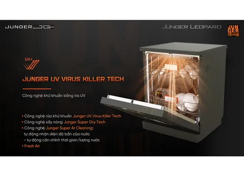 Máy Rửa Chén Junger Leopard-DWJ-163-MS - Xuất Xứ Thái Lan 10