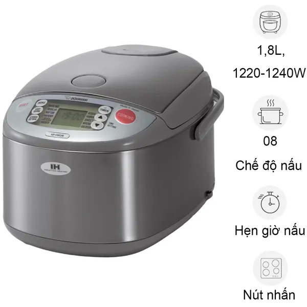 Nồi Cơm Điện Tử Cao Tần Zojirushi NP-HBQ18-XA - 1.8 Lít - Xuất Xứ Nhật Bản