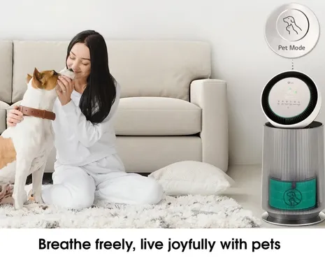 Máy Lọc Không Khí LG 360 Độ Alpha 1 Tầng Màu Vàng Be AS65GDBY0 19