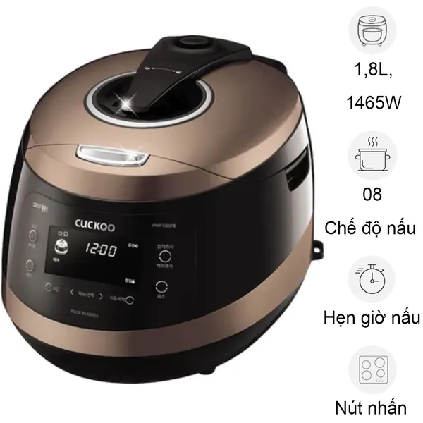 Nồi Cơm Điện Cao Tần Áp Suất Cuckoo CRP-HWF1000F 1.8 Lít - Hàn Quốc