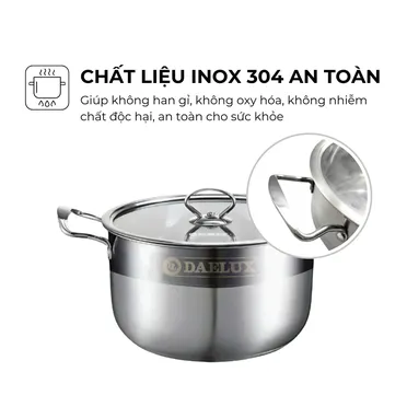 Bộ 3 Nồi Inox 304 Đáy Từ 5 Lớp Daelux DXSP-GS3 4