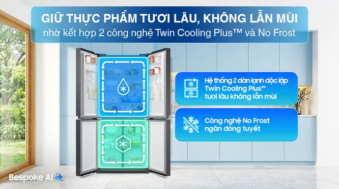 Tủ Lạnh Samsung Multidoor 488 Lít RF48A4000B4/SV