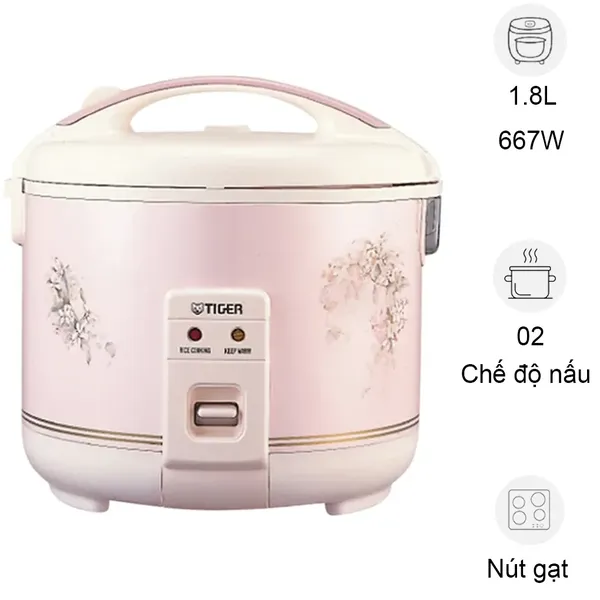 Nồi Cơm Điện Tiger JNP-1800 1.8 Lít Hồng - Nhật Bản