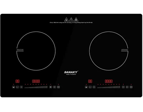 Bếp Đôi Điện Từ Và Hồng Ngoại Sanaky VH-2500HGT 0