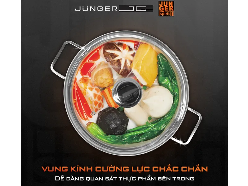 Bộ Nồi Inox 304 Cao Cấp 7 Món Junger CWJ-070