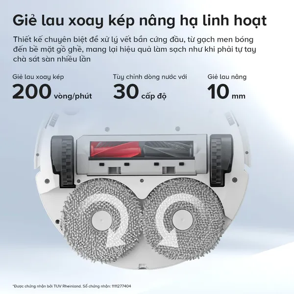 Robot Hút Bụi Lau Nhà Roborock Qrevo C Pro - Trắng