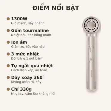 Máy Sấy Tóc Tạo Kiểu Đa Năng 5 in 1 Paveden SIGNATURE PHD-136PG 2
