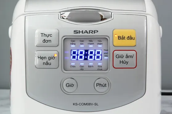 Nồi Cơm Điện Tử Sharp KS-COM08V-SL 0.72 Lít 9