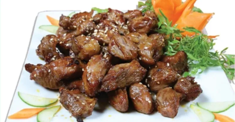 Cách làm món diềm heo nướng sa tế thơm cay, chuẩn vị ngoài hàng