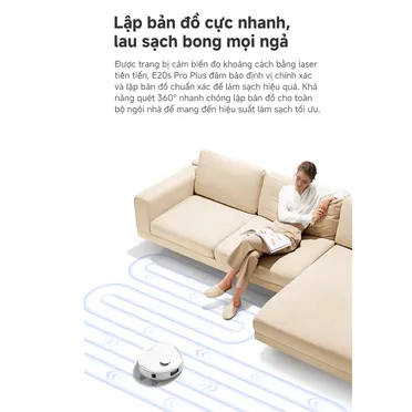 Robot Hút Bụi Lau Nhà Mova E20s Pro Plus 9