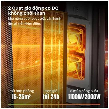 Quạt Sưởi Gốm Fujihome FH1950 8