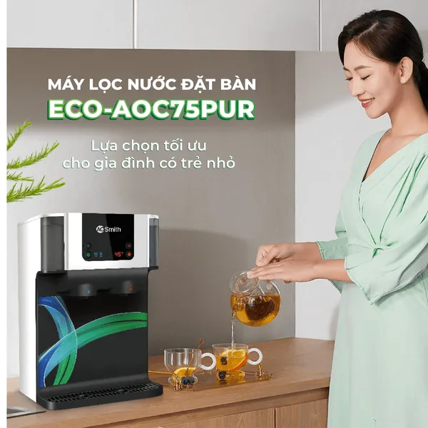 Máy Lọc Nước A. O. Smith ECO-AOC75PUR - Xuất Xứ Ấn Độ