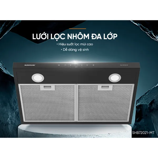 Máy Hút Mùi Kính Thẳng Sunhouse SHB72021-MT