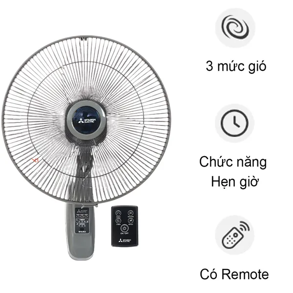 Quạt treo Mitsubishi W16-RA CY-GY- Xám Đậm