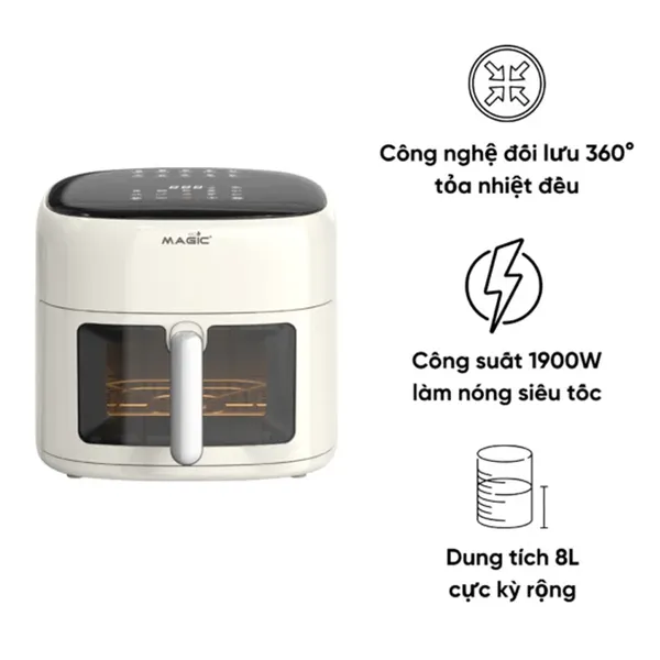 Nồi Chiên Không Dầu Magic Eco AC-164 8 Lít