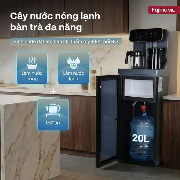 Cây Nước Nóng Lạnh Kết Hợp Bàn Pha Trà, Cafe Fujihome TB243AN