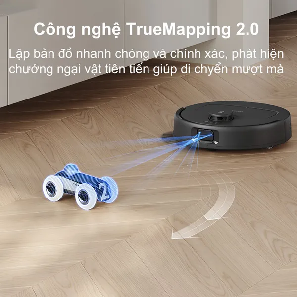 Robot Hút Bụi Lau Nhà Ecovacs Deebot N30 Pro Omni Đen