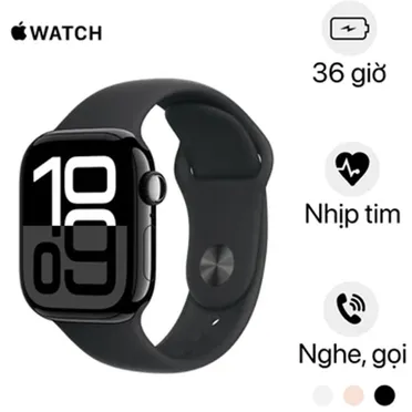 Apple Watch Series 10 46mm (GPS) Viền Nhôm Dây Cao Su Size S/M