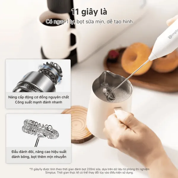 Máy Đánh Trứng Tạo Bọt Sữa Simplus NPQH001WH00