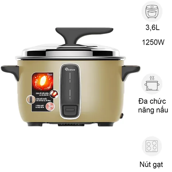 Nồi Cơm Điện Sowun SW6936 3.6 Lít