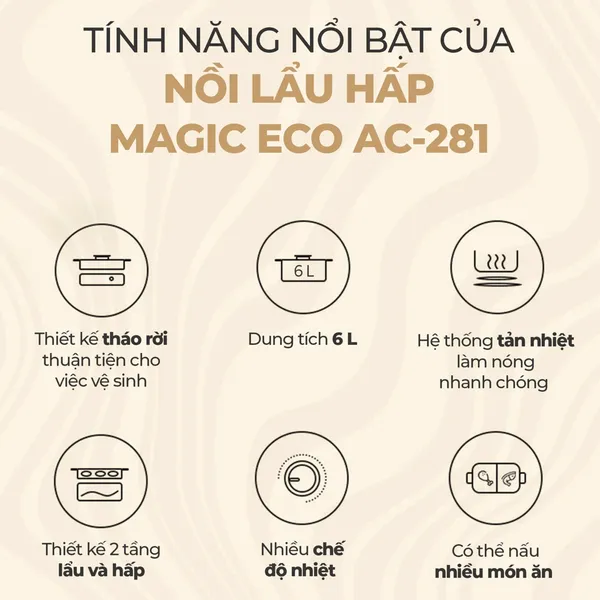 Nồi Hấp Lẩu Magic Eco AC-281