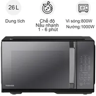 Lò Vi Sóng Có Nướng Toshiba MW3-EG26PE(BM) VN 26 Lít - Thái Lan