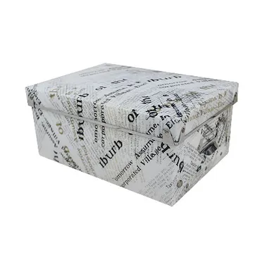 HỘP NEWSPAPER 26.6X19.2X12CM NỀN KEM HDM-170085337	