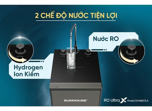 Máy Lọc Nước Ion Kiềm Hydrogen UltraX Sunhouse SHA8823LA 8