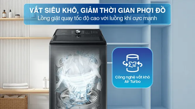 Máy Giặt Samsung Ecobubble Inverter 17 Kg WA17CG6442BDSV